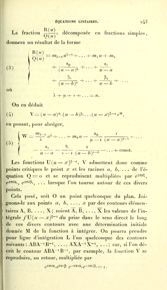Camille Jordan, Cours d'Analyse, Ed. 2, Vol. 3, pg. 243