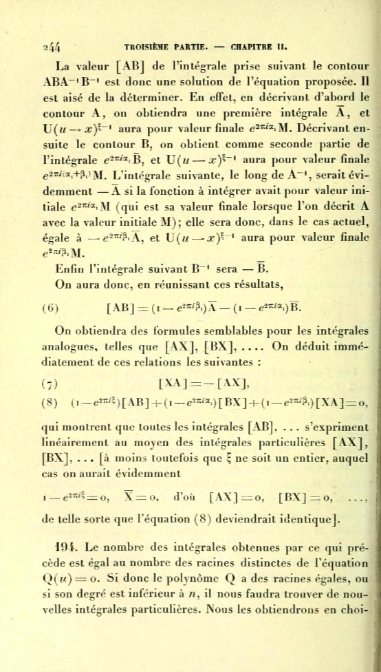 Camille Jordan, Cours d'Analyse, Ed. 2, Vol. 3, pg. 244